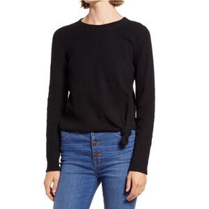 Madewell Texture & Thread Jacquard Knot-Front Top